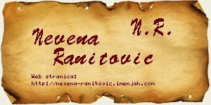 Nevena Ranitović vizit kartica